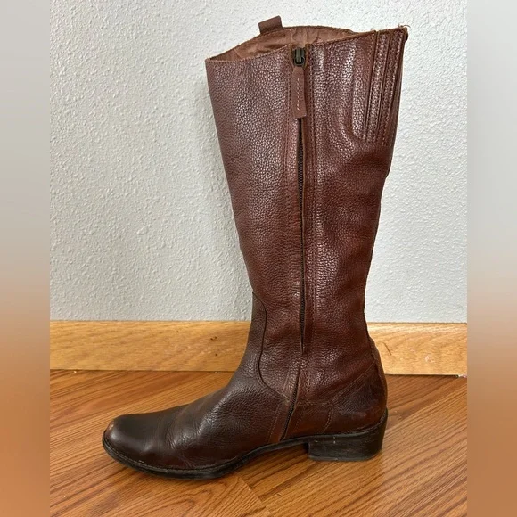 Matisse Dark Brown Leather Heeled Boots - Picture 4 of 15
